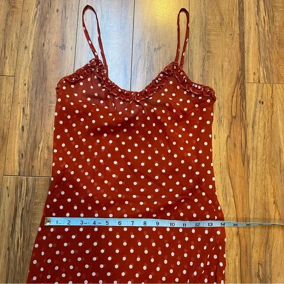 NWT Réalisation Par The Esmé Rouge Spot 100% Silk Slip Dress Size S - Picture 15 of 15